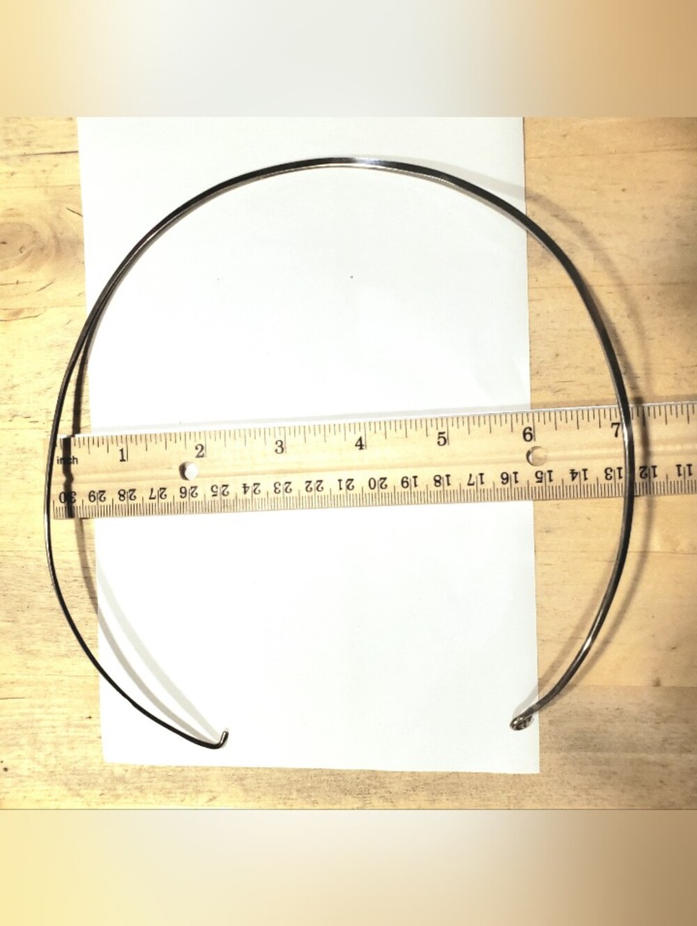Simple Neck Ring Wire Torque Chic Minimalist Oval kinda 925 Silver Mexico Taxco - Picture 5 of 10